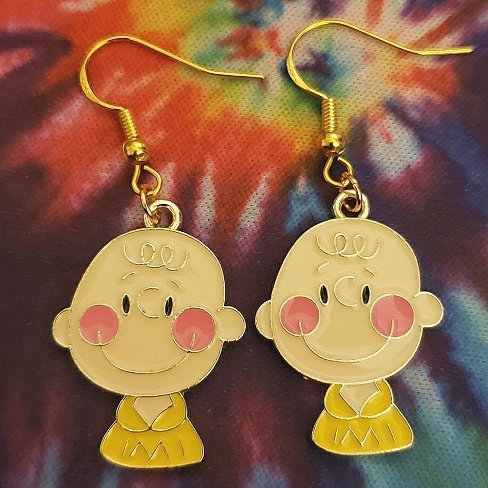 Handmade Peanuts Charlie Brown Earrings
